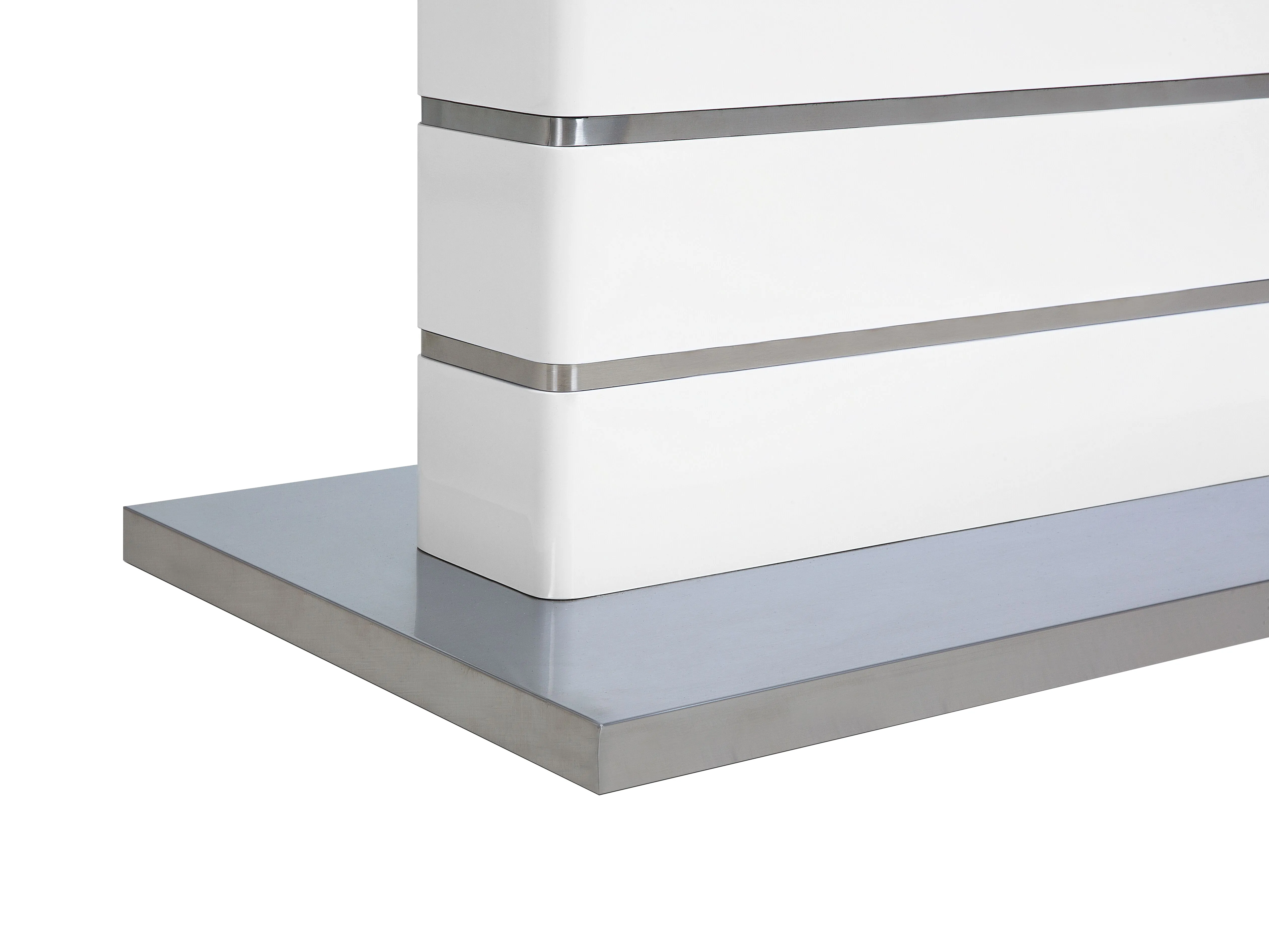 Eettafel uitschuifbaar HAMLER Wit 90 cm 180/220 cm