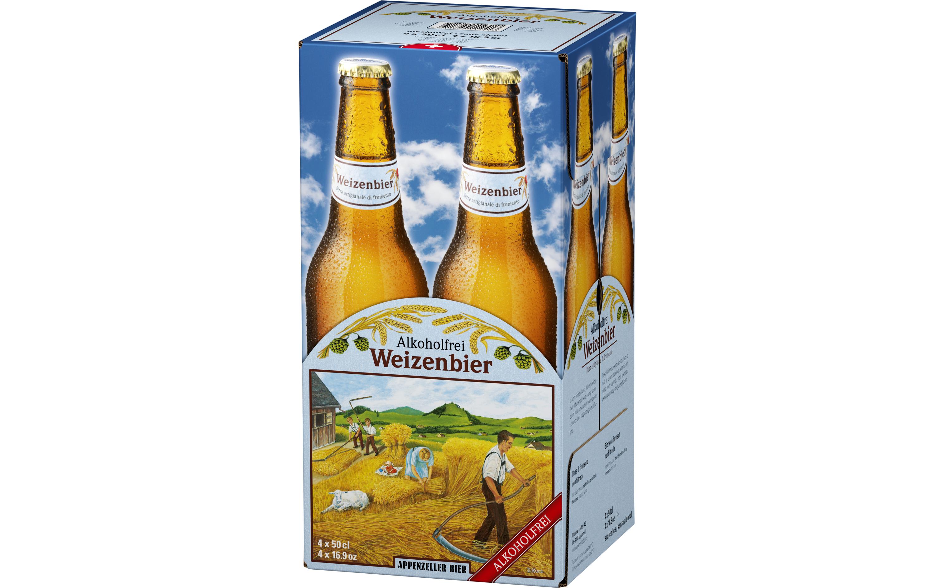 Weizenbier alkoholfrei 4 x 0.5 lSchweizer Weissbier ohne Alkohol