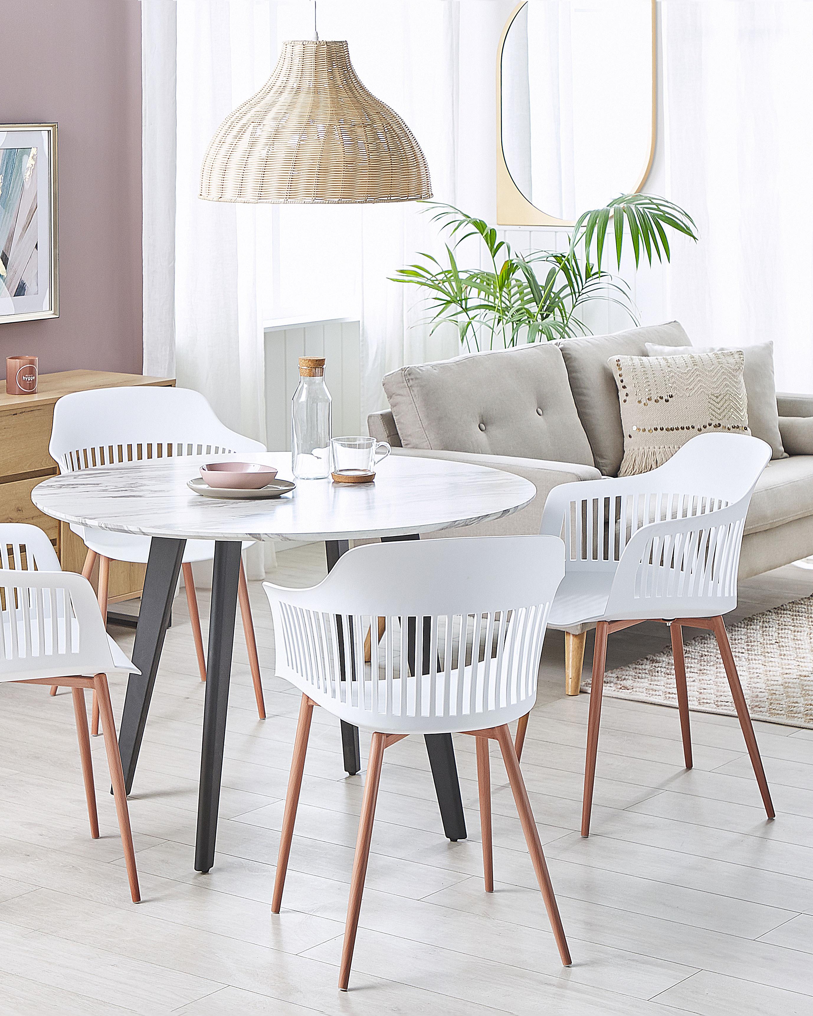 Set van 2 eetkamerstoelen BERECA Wit