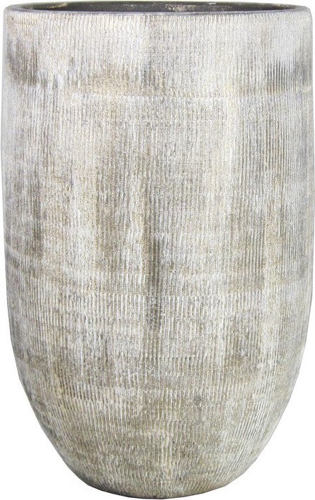 Bela Arte bloempot Kiran crème / groen D 22 H 40 cm