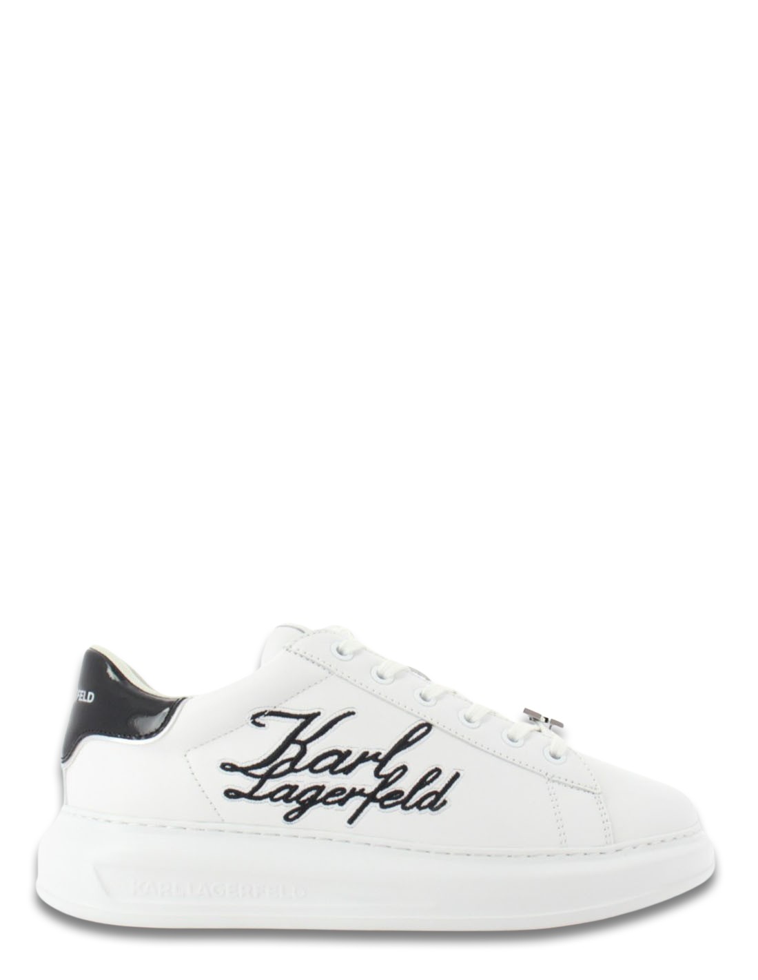 karl lagerfeld Baskets de ville Homme Kapri Mens Signia Scroll Lo Cuir Blanc