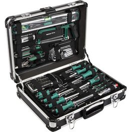 BRÜDER MANNESMANN Malette à outils, 160 pièces, coffre alu