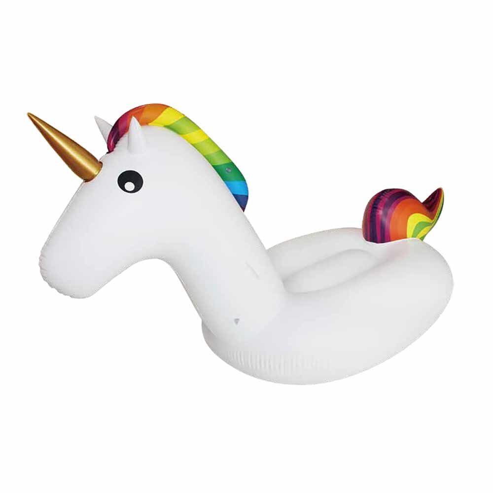 Trio licorne gonflable bouée porte-verre chevauchable