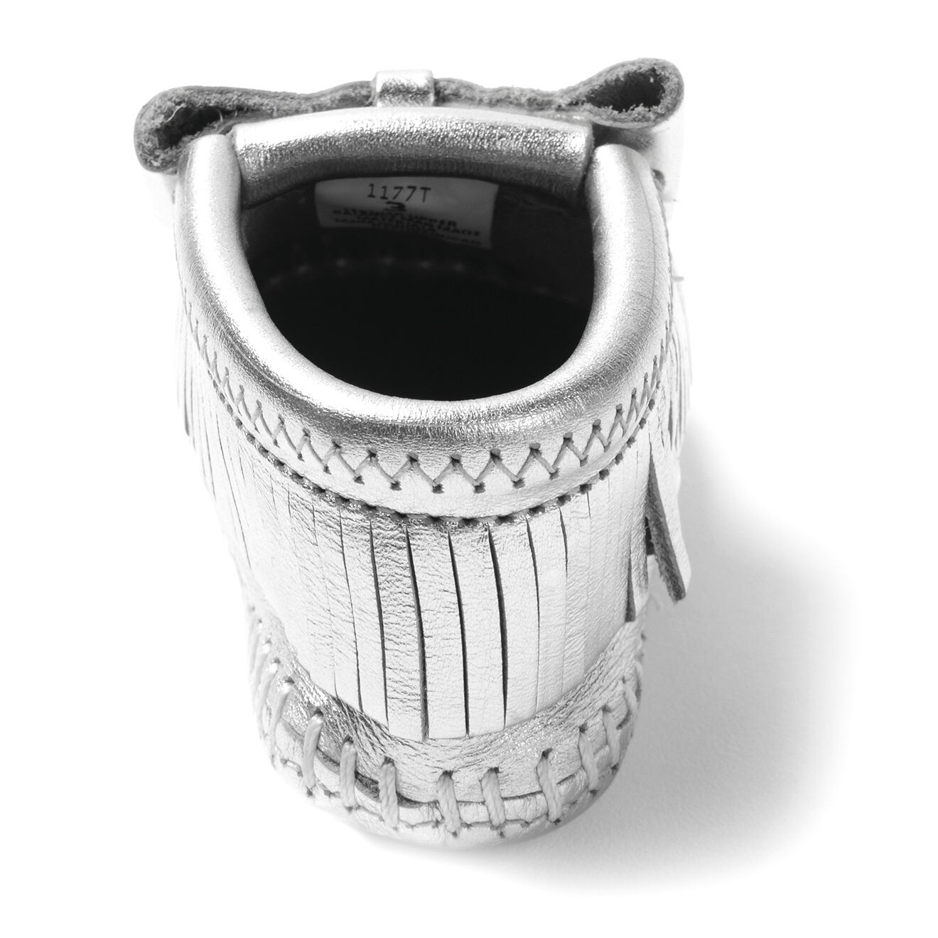 Minnetonka Chaussons en Cuir Rosie argentés