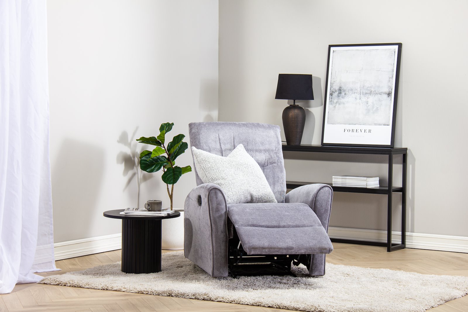 Boston recliner Tekstil Slowly grå
