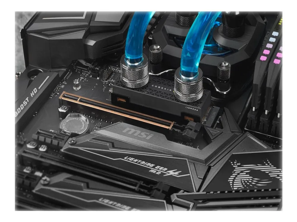 CORSAIR MP600 PRO XT - Hydro X Edition - SSD - krypteret - 2 TB - intern - M.2 2280 - PCIe 4.0 x4 (NVMe) - 256-bit AES - sort