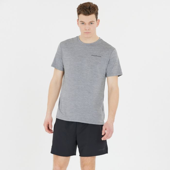 Endurance Herre T-shirts Abdon Melange Short Sleeve Tee Grå