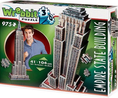 Empire State Building 3D Puslespil - 975 Brikker - Wrebbit