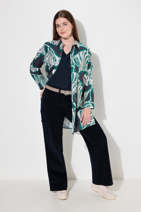 Cordhose Mary, weites Bein, Elastikbund, Biobaumolle