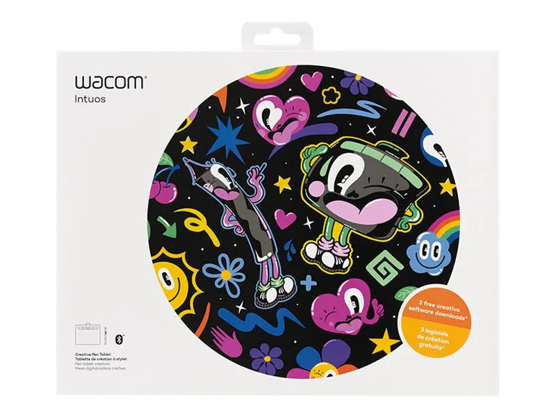 Wacom Intuos S - Digitizer - elektromagnetisk - trådløs, kabling - USB - Sort