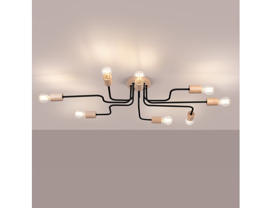 SOLLUX LIGHTING - Lustre timbo 8 noir