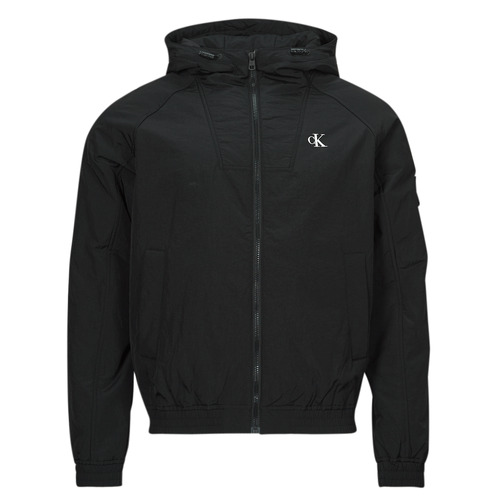 Calvin Klein Jeans - HOODED PADDED HARRINGTON - Noir