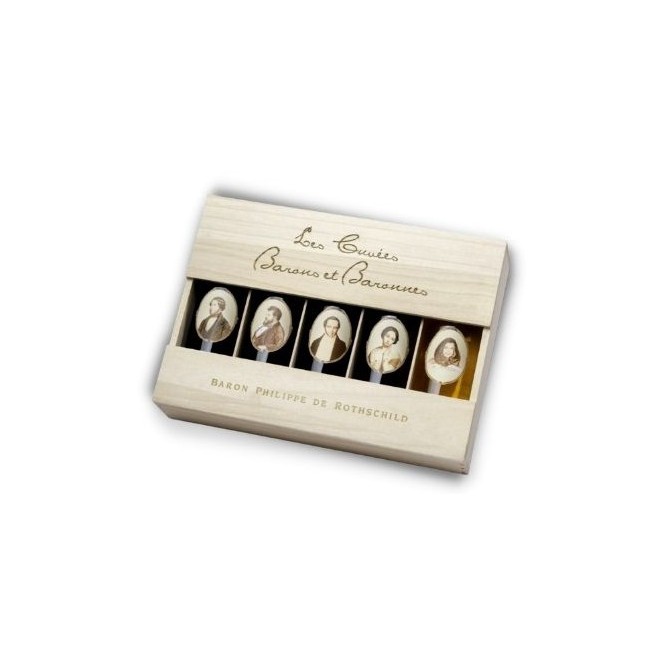 Barons Baronnes Coffret Bois 5 Bouteilles