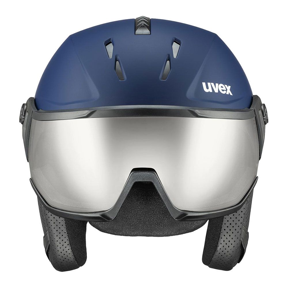 Uvex INSTINCT VISOR - Casque ski navy mat/silver mirror
