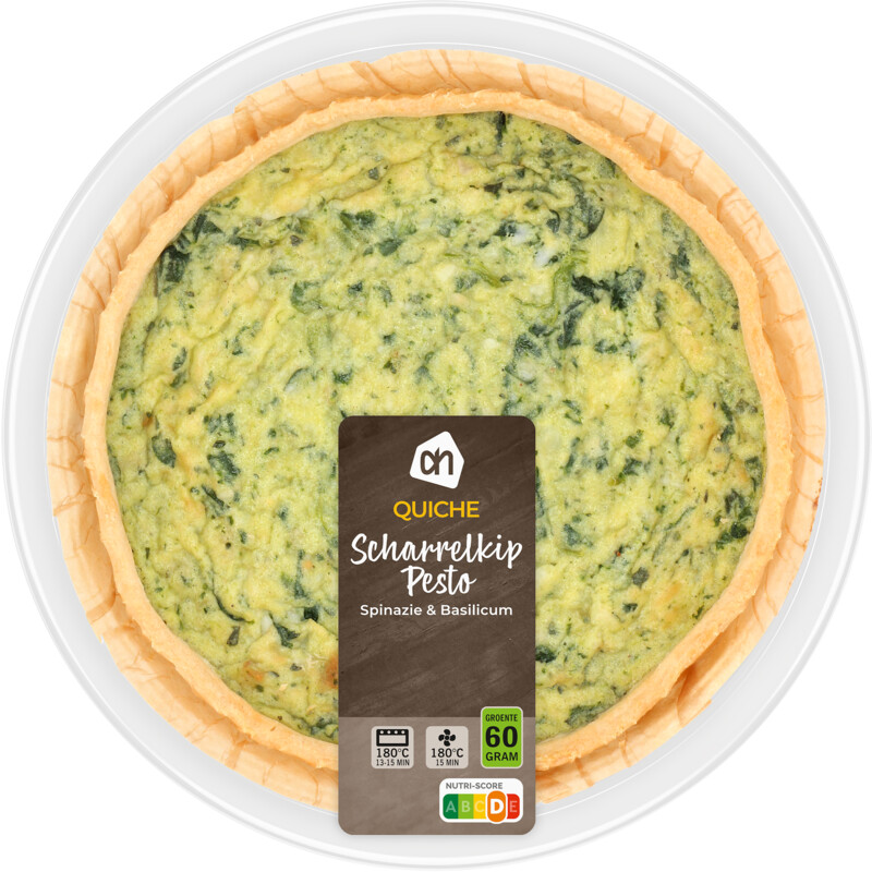AH Quiche kip pesto spinazie