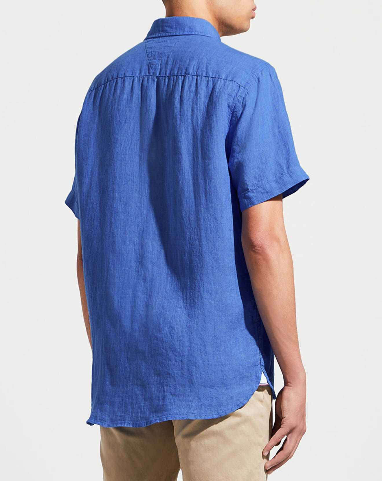 Tommy Hilfiger Chemise droite 100% Lin Pigment Dyed bleue