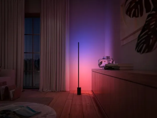 Philips Hue White and Color Ambiance Gradient Signe - Gulvlampe - LED - 29 W - 16 millioner farver/varmt til køligt hvidt lys - 2000-6500 K - sort