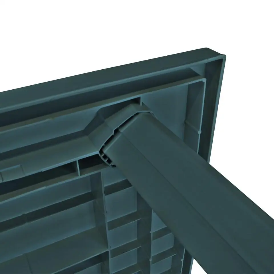 vidaXL - Tuintafel - Groen - Kunststof - 126 x 76 x 72 cm