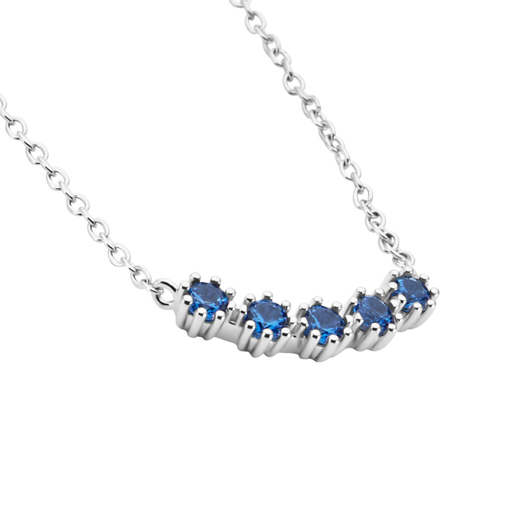 Collier Karrie Argent Blanc Oxyde De Zirconium