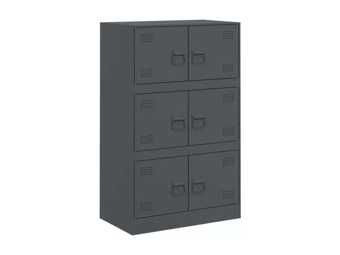 Buffet anthracite 67x39x107 cm acier