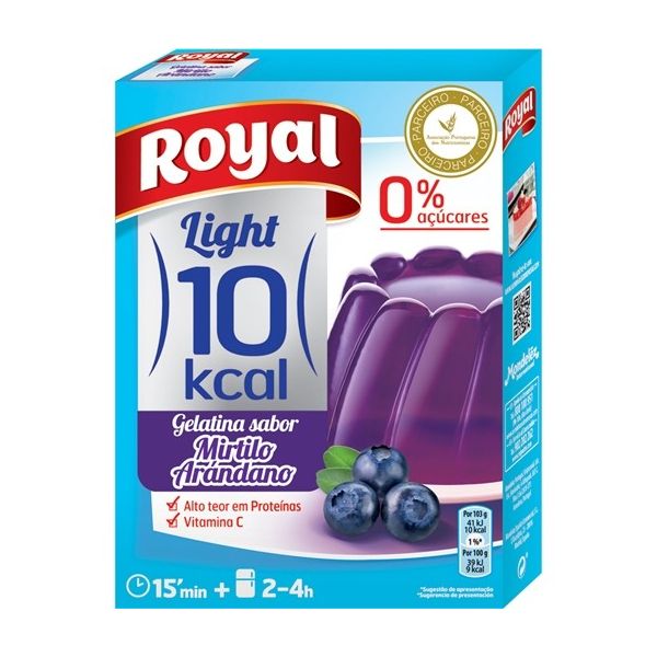 Royal Gelatina Mirtilo 10 Kcal Light 31g