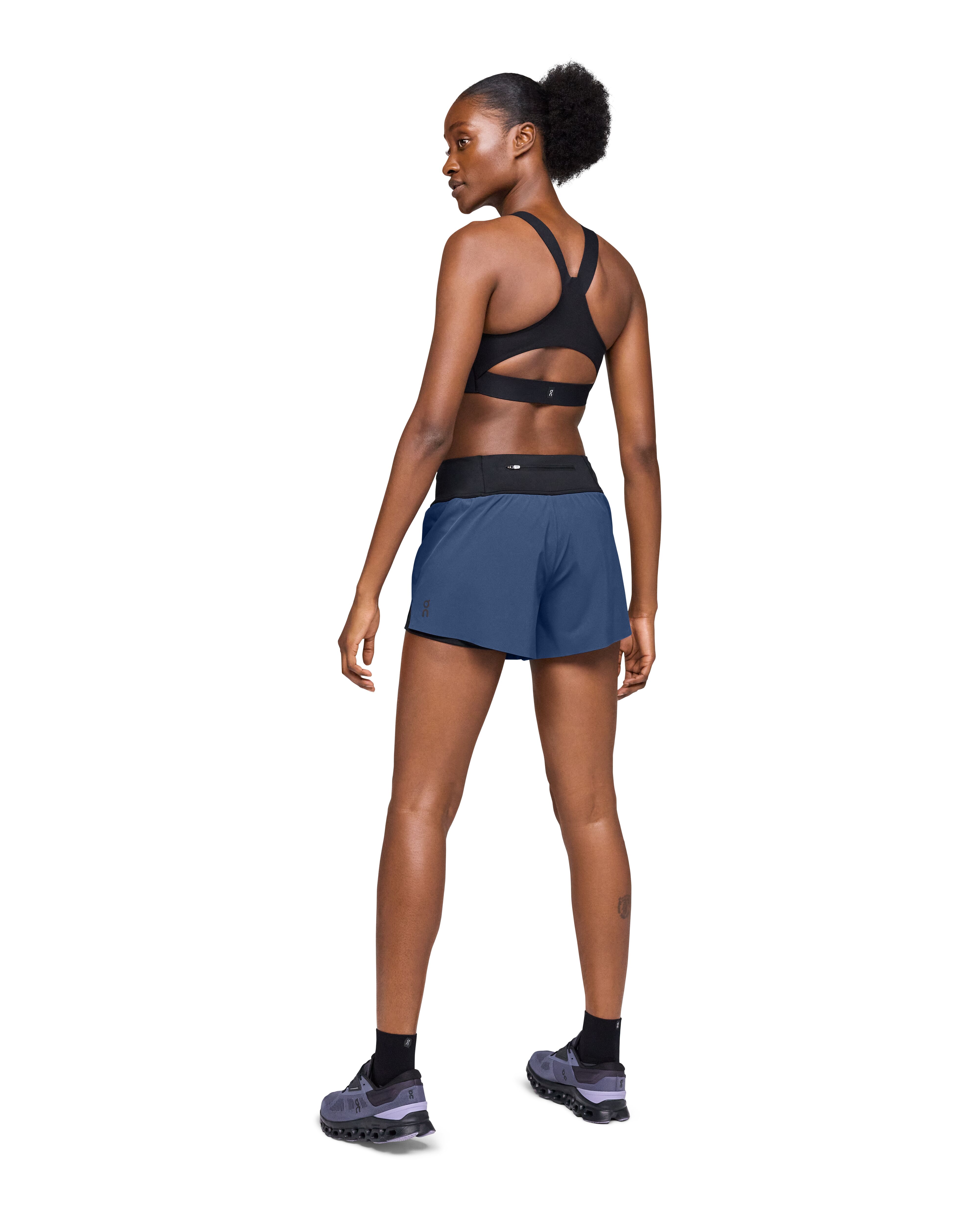 Running Shorts Dame Denim/Black