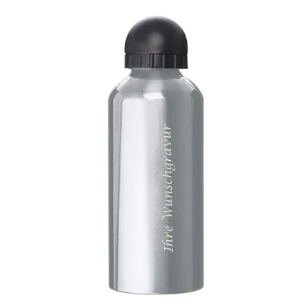 Macma Aluminium Trinkflasche mit Sportverschluss 600 ml, silber