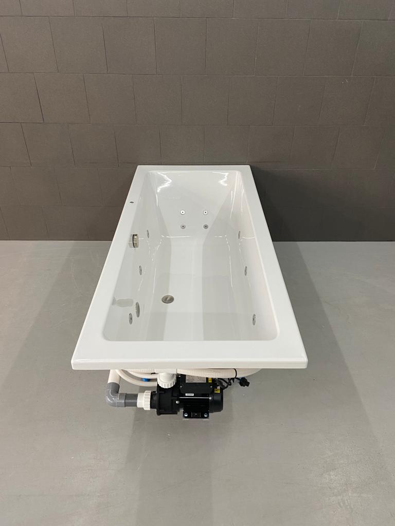 Lambini Designs Cube bubbelbad 170x75cm elektronisch 6 4 2 hydrojets RVS