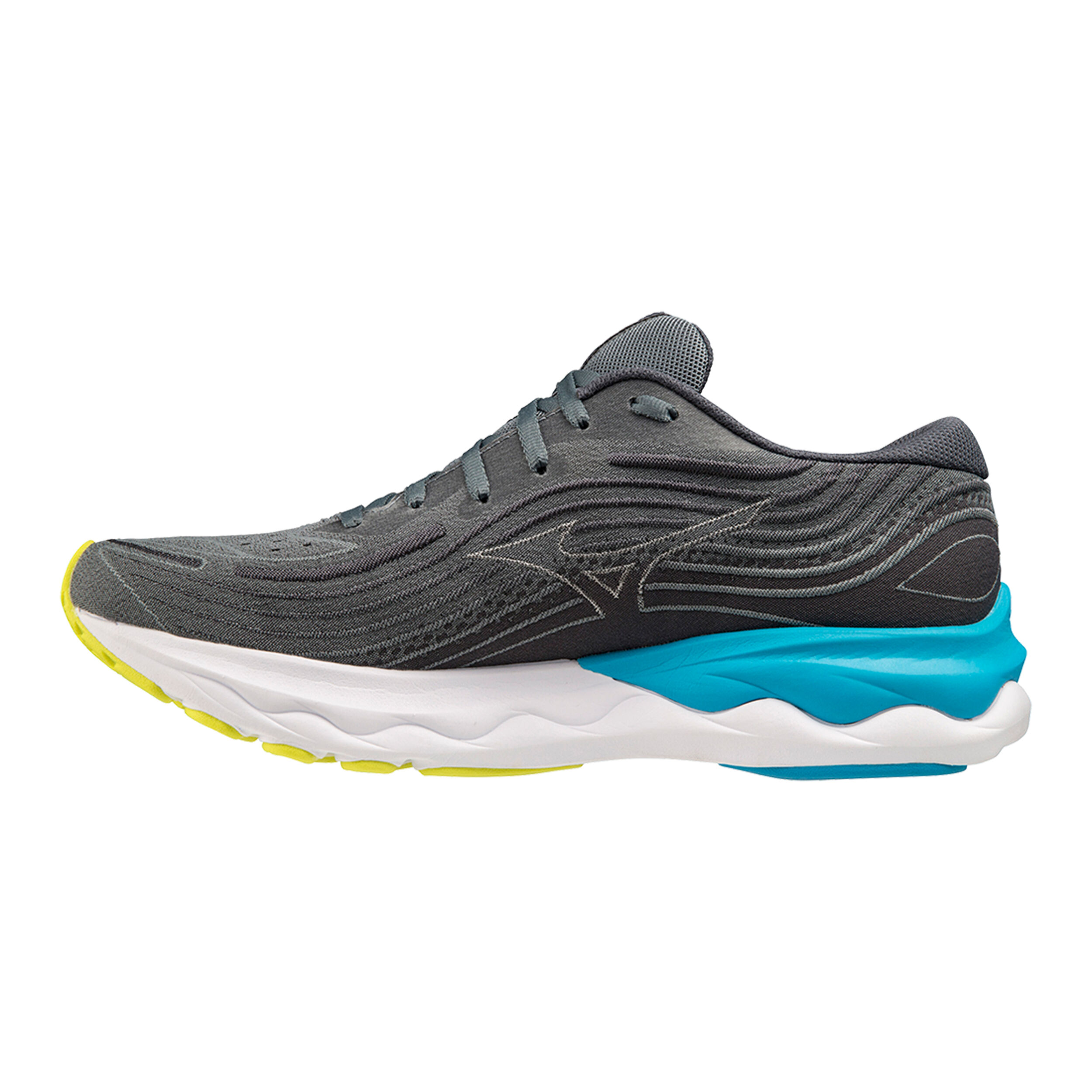 Mizuno Wave Skyrise 4 Chaussure De Running Sans Stabilisateurs Hommes - Gris , Bleu Clair
