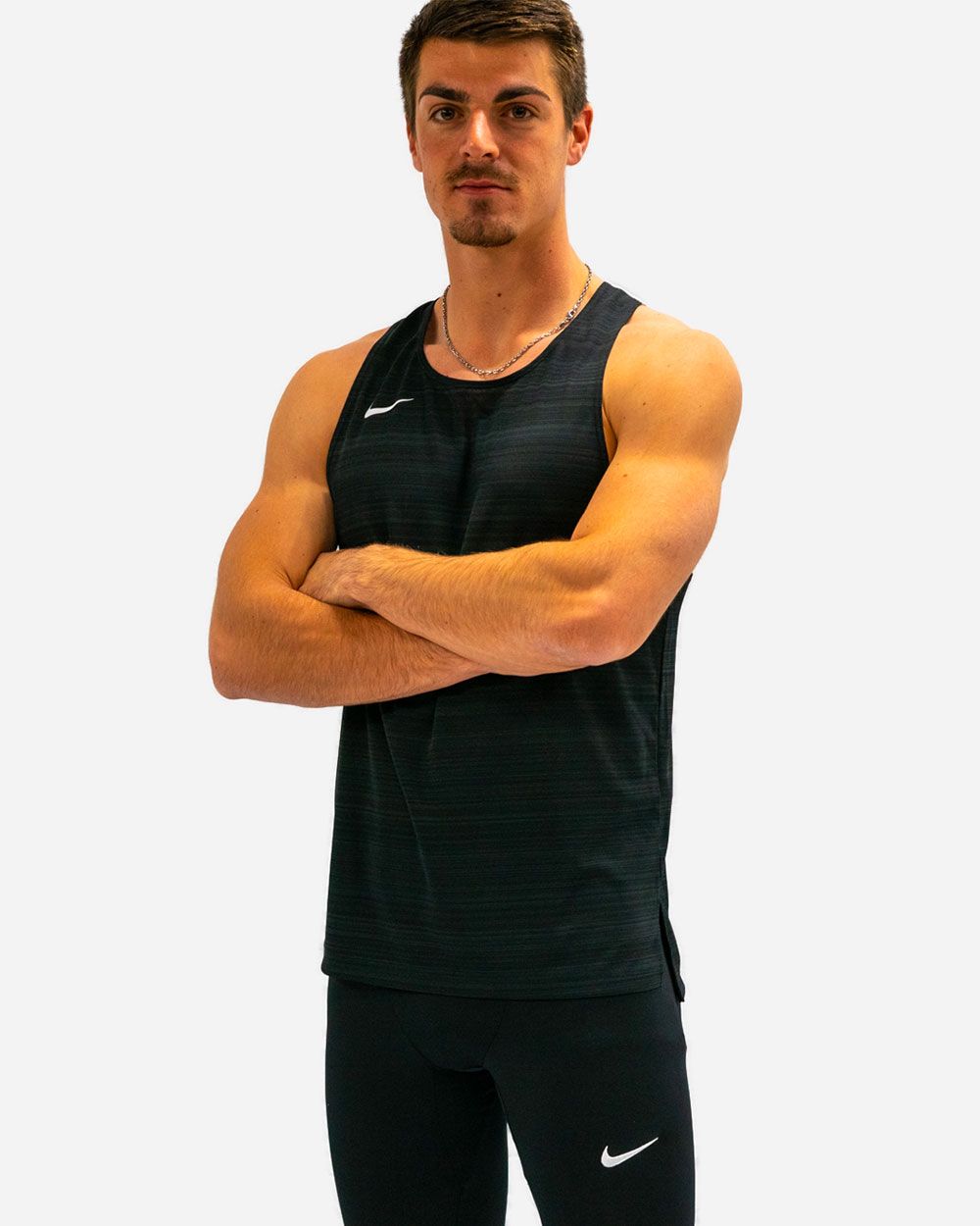 Débardeur de running Nike Stock Noir pour homme