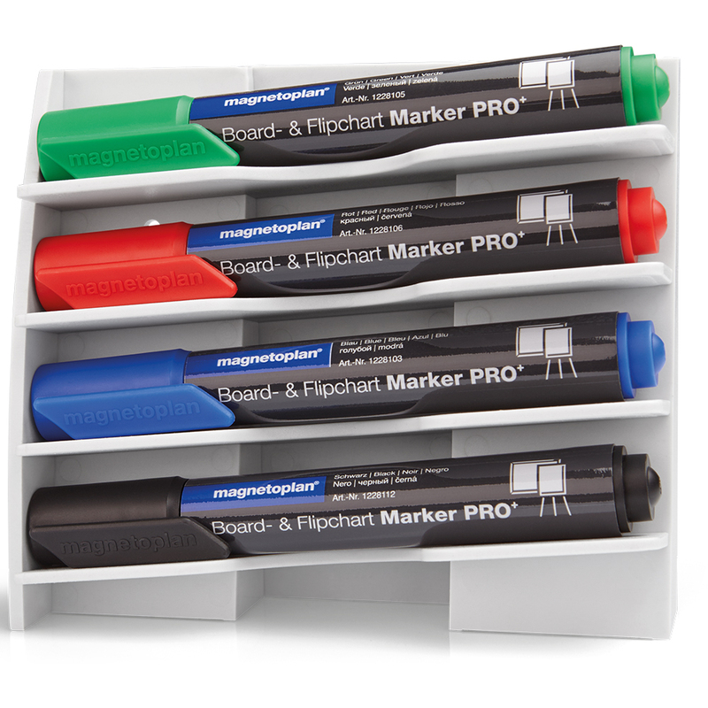Magnetoplan Stiftehalter für Whiteboards, magnetisch, grau