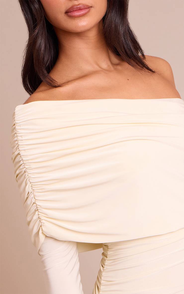 Gris Pierre Robe Moulante Mini Froncée Asymétrique Petite