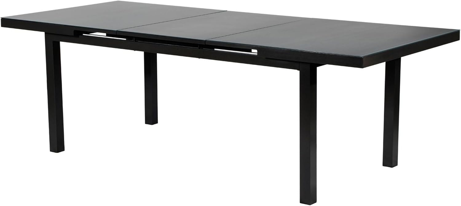 Kettler BasicPlus Esstischgarnitur, anthrazit, Alu/Textilene, Tisch 180/240x100cm, 8 Multipositionssessel