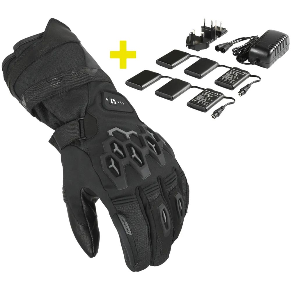 Macna - Gants chauffants Rafino RTX 12V 3A Kit Noir