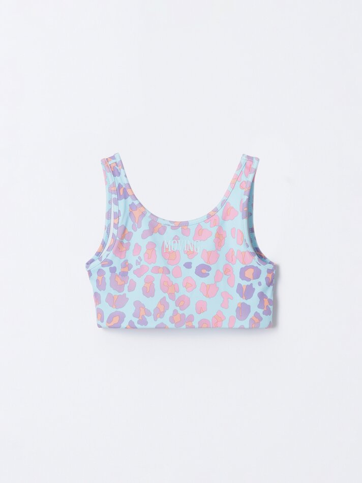 Camiseta esportiva estampada - Verde Piscina