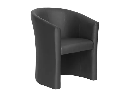 Fauteuil de salon KYOTO – Confortable – Noir – Style vintage