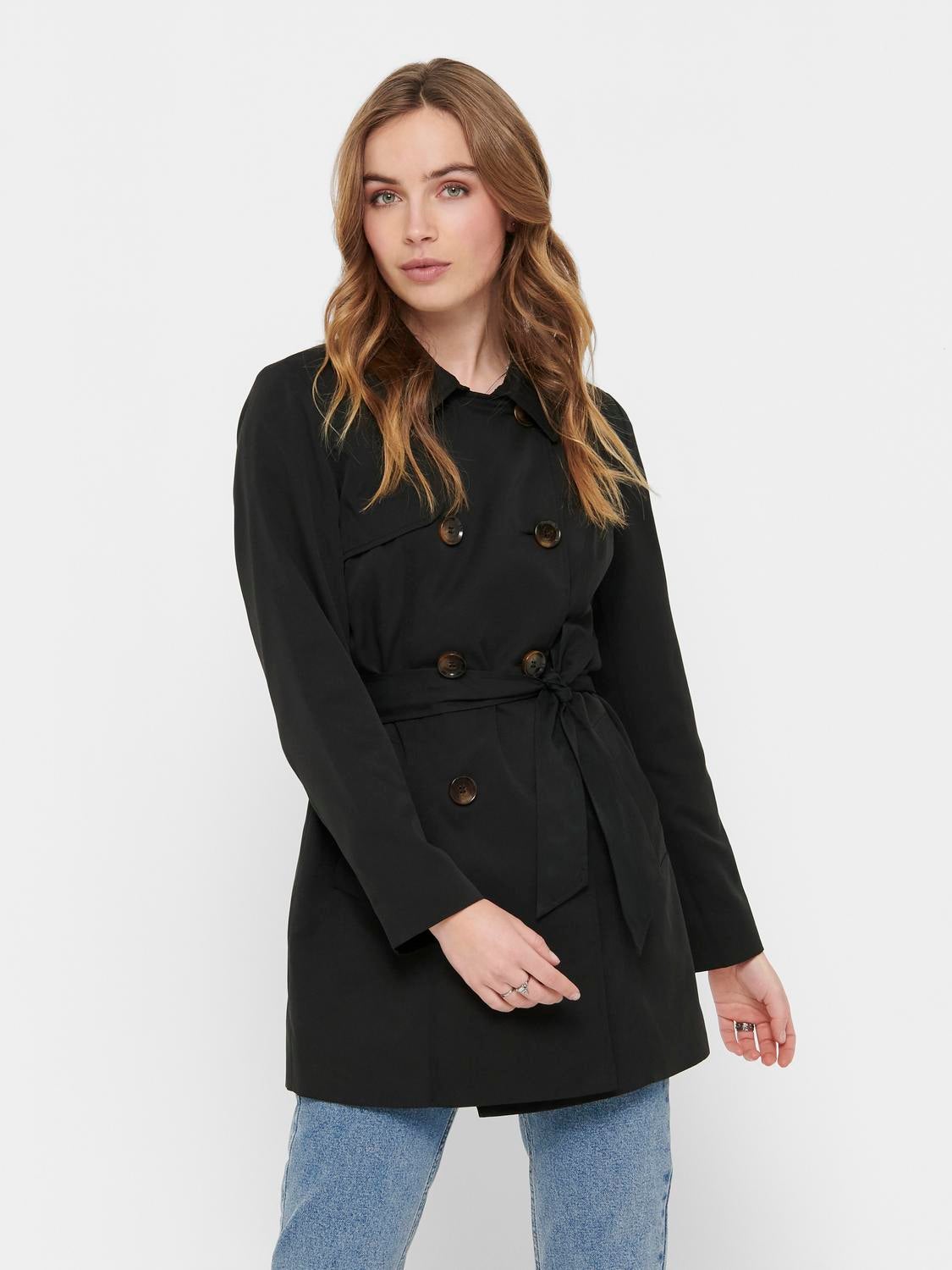 ONLVALERIE Trenchcoat Black