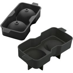 Bac à glaçons, en silicone, pour 4 glaçons, noir