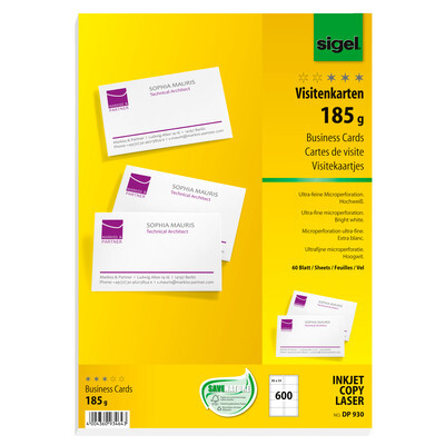 Sigel Visitenkarten, DP930, 85 x 55 mm