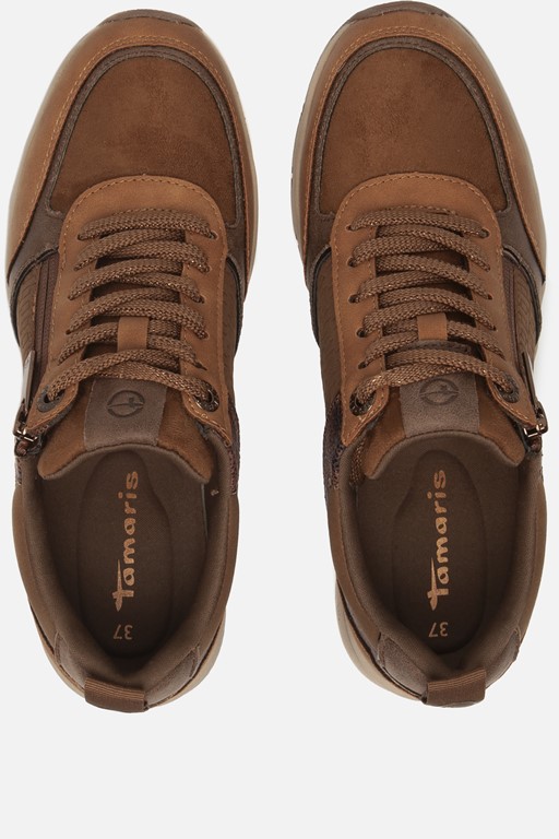 Tamaris Sneakers cognac Textiel