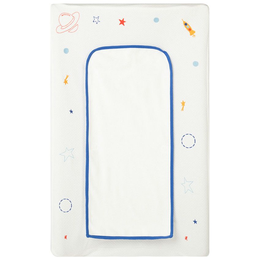 Housse de matelas à langer à motif esprit espace - Bleu