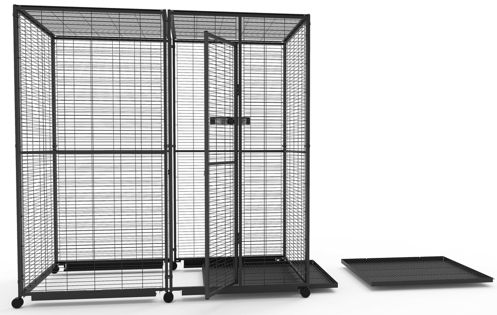 Volière mobile de jardin pour perroquets