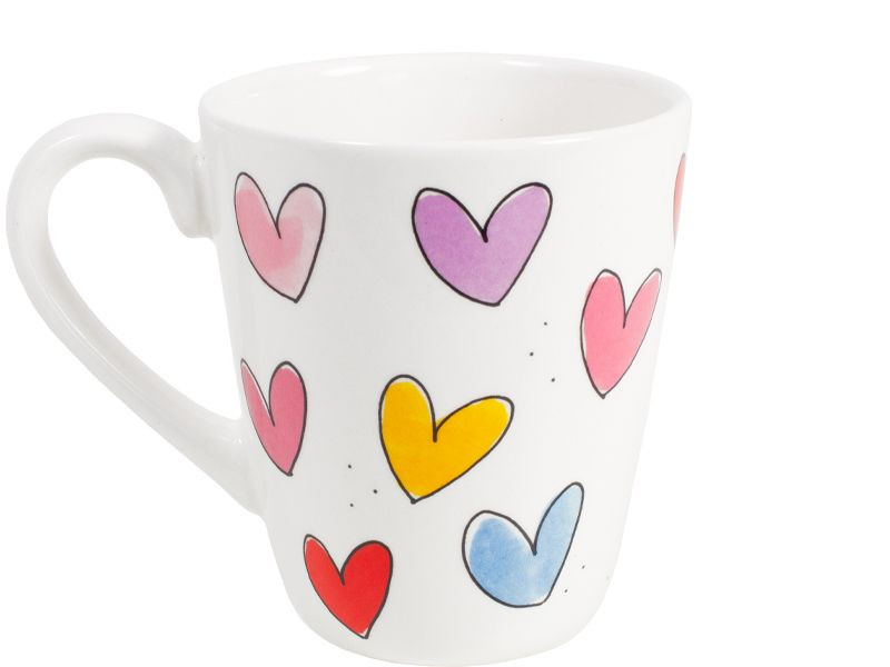 Set van 3D beker Hart en beker Hartjes LOVE