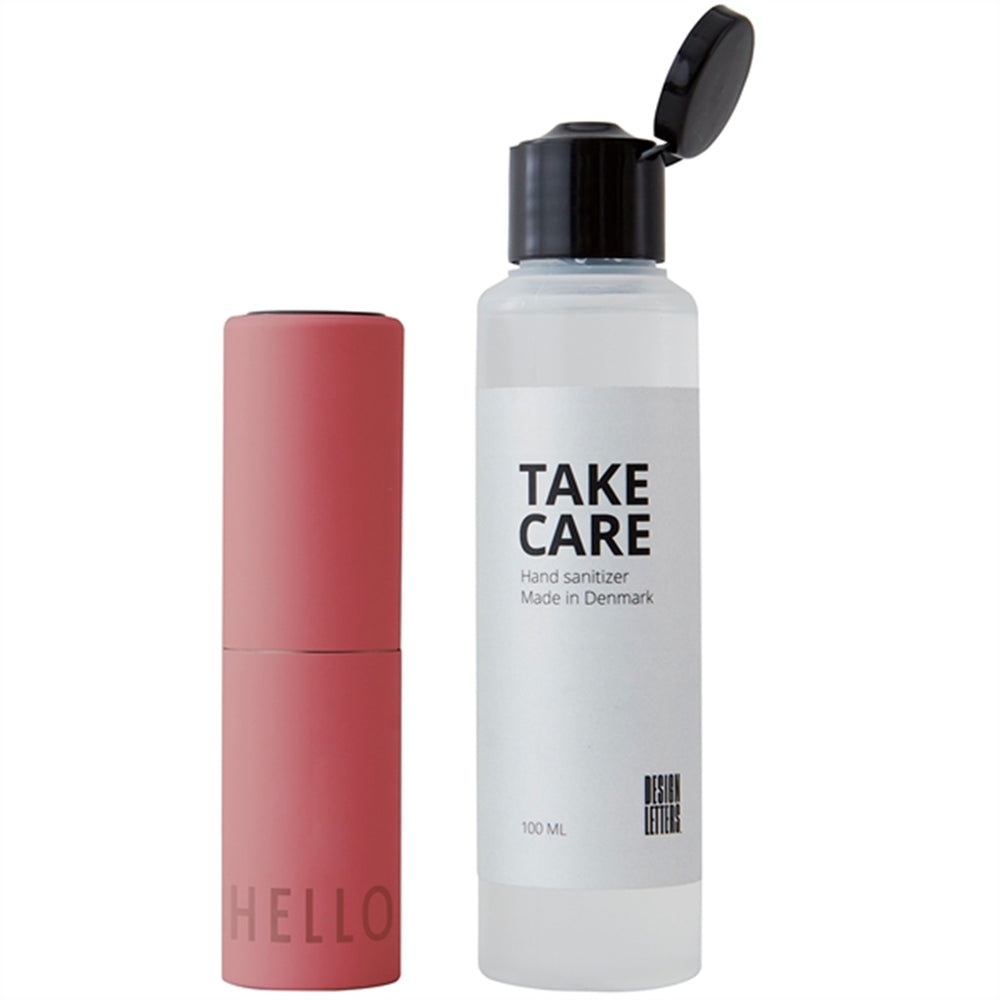 Køb Design Letters Bag Size Håndsprit Dispenser + Refill Rose Hello