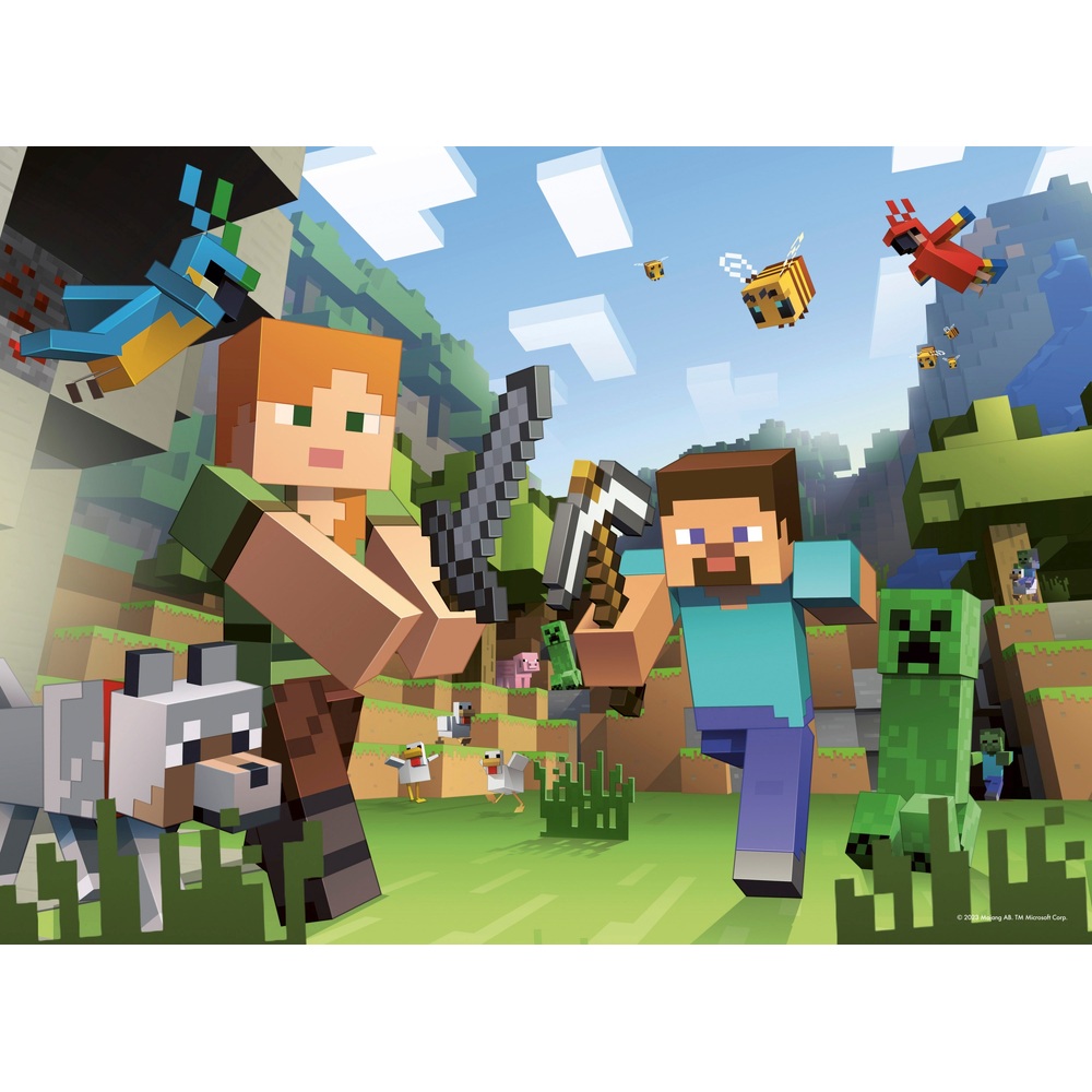 Ravensburger Minecraft 4 x 100-teiliges Bumper-Pack-Puzzle