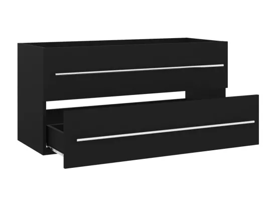 Armoire d'évier Noir 100x38,5x48 cm Bois d’ingénierie