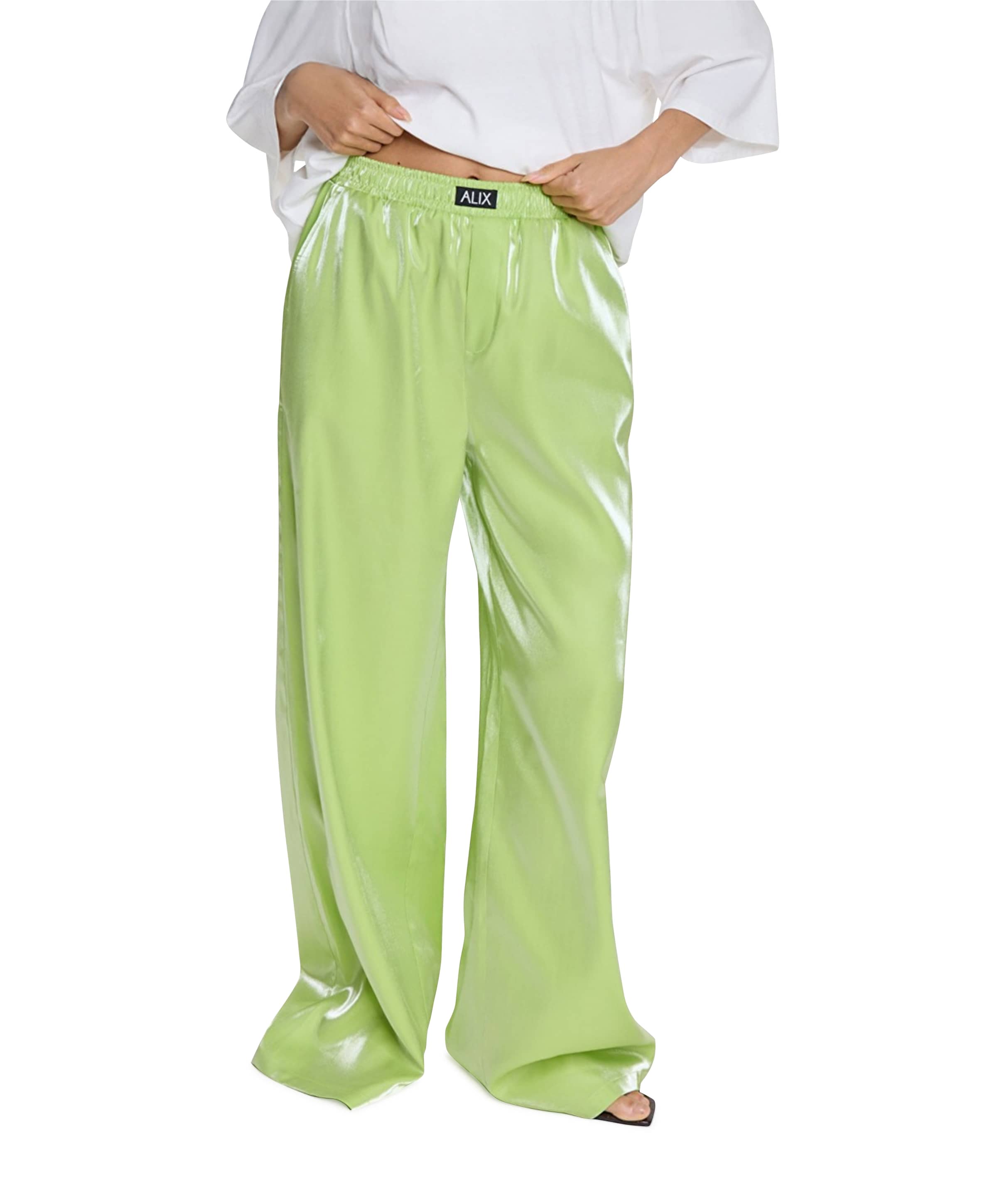 Alix The Label MIX SHINE dames broek geel