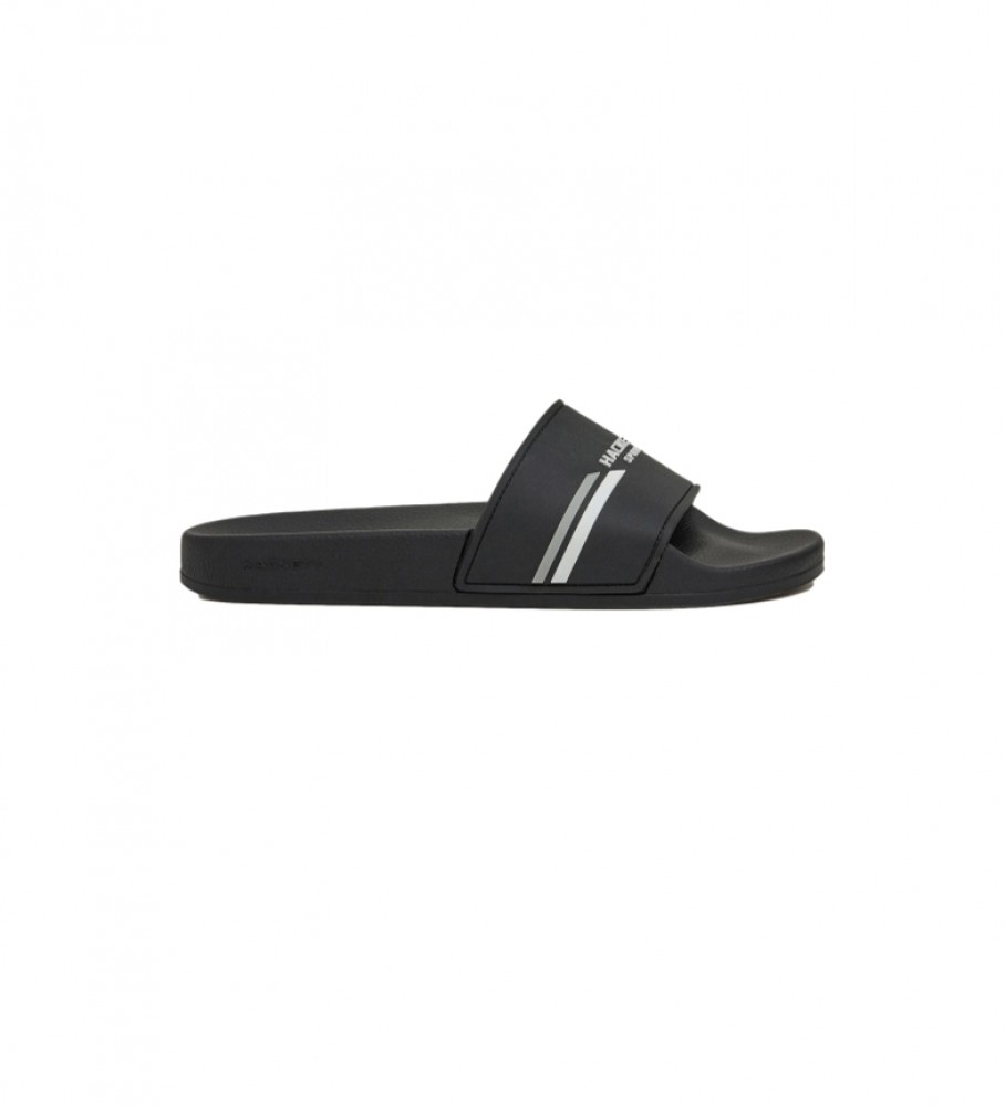 Chinelo Hackett com Logo Esportivo, Preto
