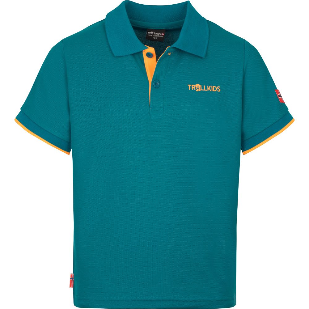 Trollkids Bergen Polo XT Shirt Kinder lagoon green