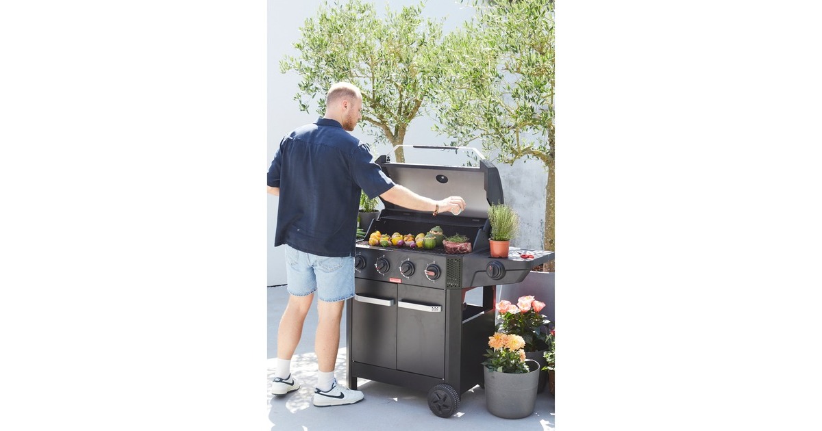 BarbecookLuca 412 gasbarbecue met kast en zijbrander  (Zwart)